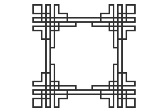 Art Deco Frame: Decorative Retro Black L for Bold Design