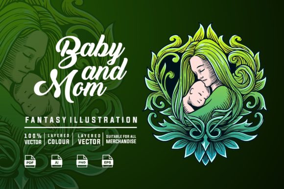 Beyond the Nursery: Unleashing the BABY and MOM Decorative Illustration