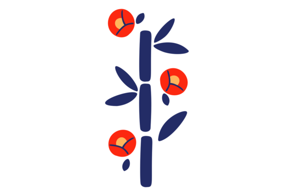 Decorative Bamboo Blossom Branch. Styliz: A Designer's Guide