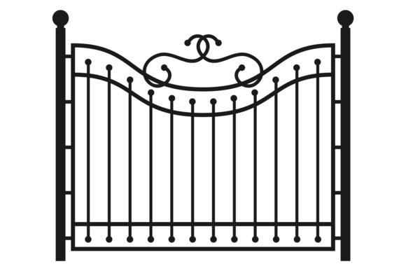 Decorative Metal Lattice Fence: Iron Black Railing Design
