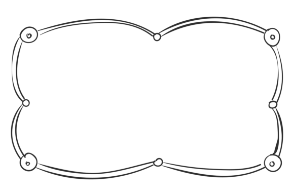 Decorative Round Shape Frame. Doodle Lin: A Creative Asset