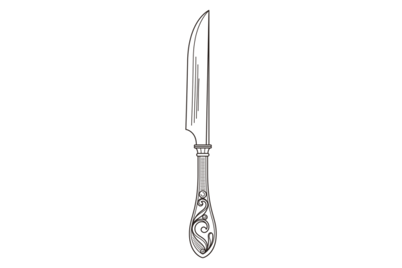 Elevate Your Brand with Table Knife with Decorative Rococo Ornam
