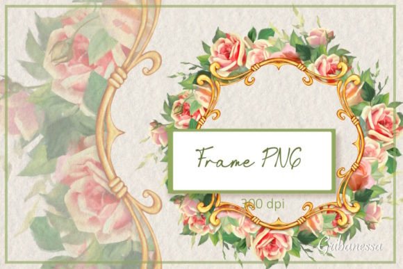 Elevate Your Projects with a Golden Frame PNG