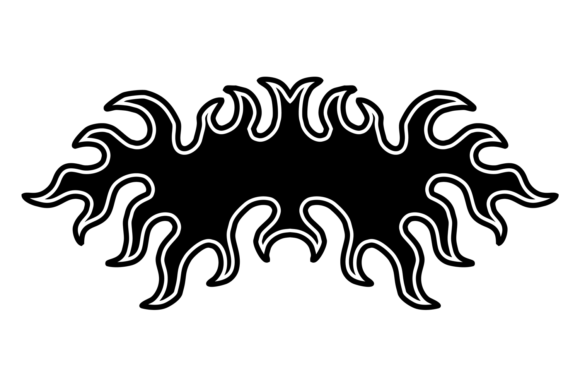 Flame Car Decal: Hot Fire Decorative Design for Bold Projects