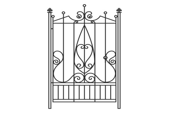 Forged Iron Gate: A Decorative Wrought Metal Typeface