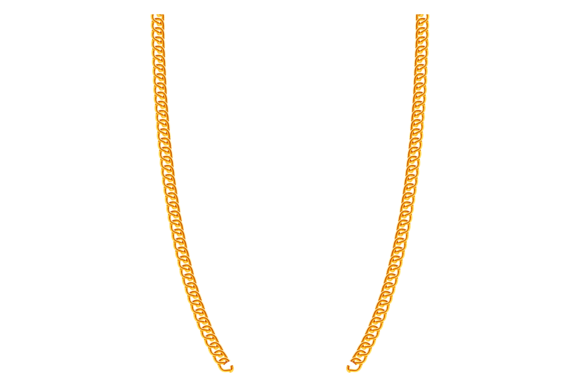 Golden Necklace Chain: A Decorative Round Typeface for Bold Designs