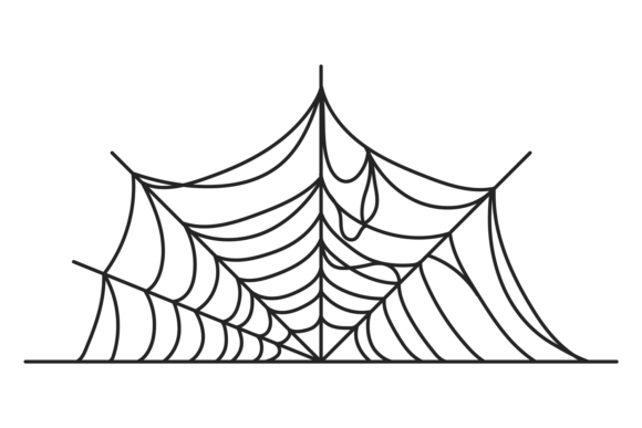 Grunge Spider Web Decorative Cobweb Black: Edgy Typography