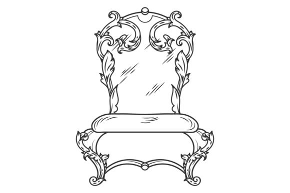 Ornate Vintage Chair: Elegant Decorative Charm