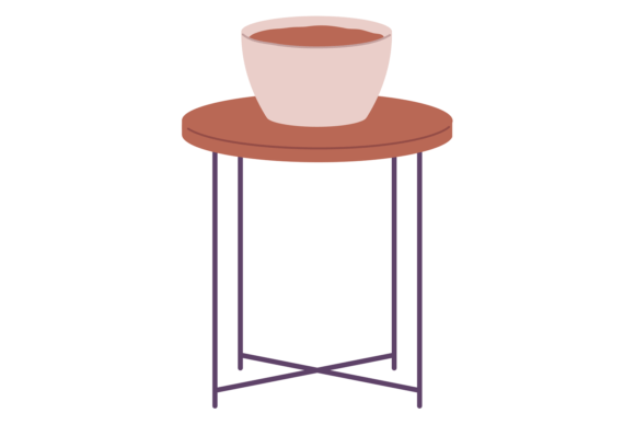 The Ceramic Pot on Decorative Table: A Home Garden Icon for Modern Design